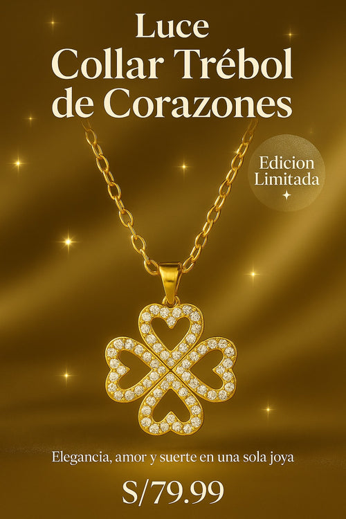 Luz de Amor – Collar Amuleto Dorado