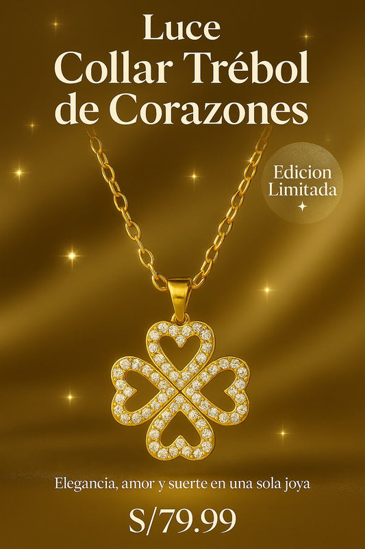 Luz de Amor – Collar Amuleto Dorado