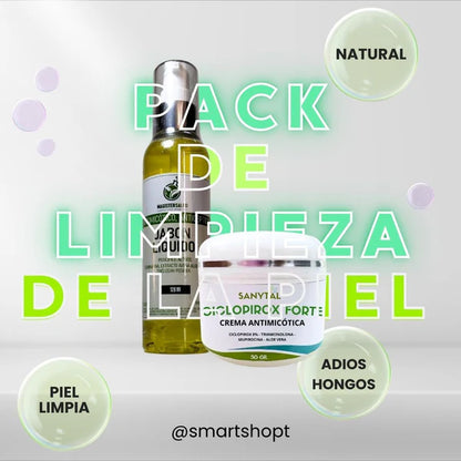 Packs De Ciclopirox-Jabon liquido PROMOCION 2 EN UNO SOLO PERFECTO PARA EL CUIDADO DE TU PIEL