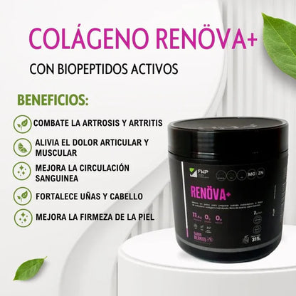 Renöva+: Colágeno con Doble Hidrolización para Resultados Visibles en Semanas